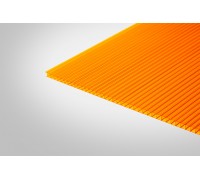 Сотовый поликарбонат КОЛИБРИ 3,70 мм 2100x6000 мм оранжевый 55% PC