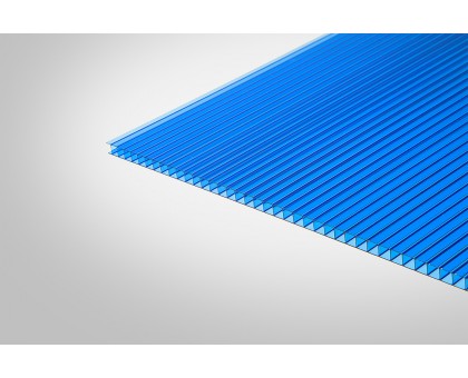 Сотовый поликарбонат КОЛИБРИ 3,70 мм 2100x12000 мм синий 30% PC